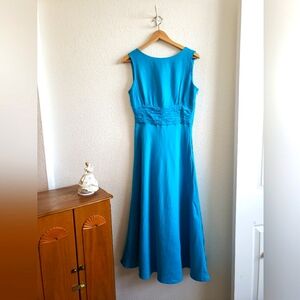 #Jessica Howard Women Linen/rayon Long Sleeveless Fit&flared Dress